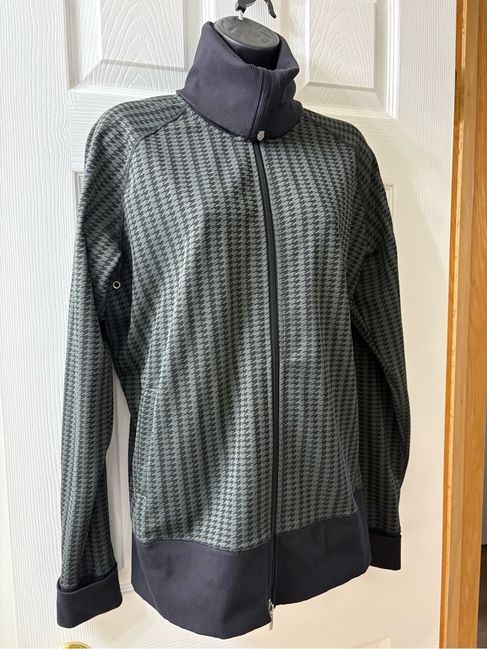 Jockey Gray Houndstooth 2way zip Jacket